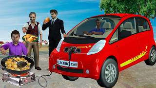 EV Car Charging Battery to Kachori Cooking Street Food Hindi Kahani Hindi Moral Stories Comedy Video