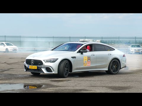 Mercedes GT63S AMG with LOUD Decat Exhaust - Launch Control And DONUTS!