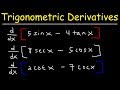 Derivatives of Trigonometric Functions