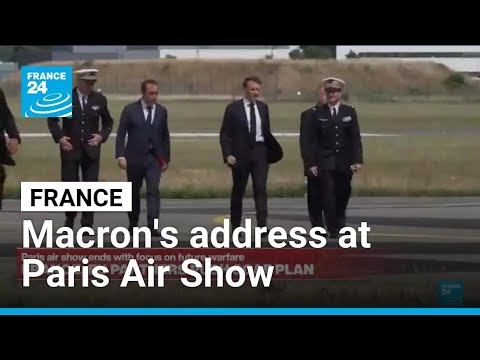 YouTube video thumbnail: France's Emmanuel Macron Address at Paris Air Show