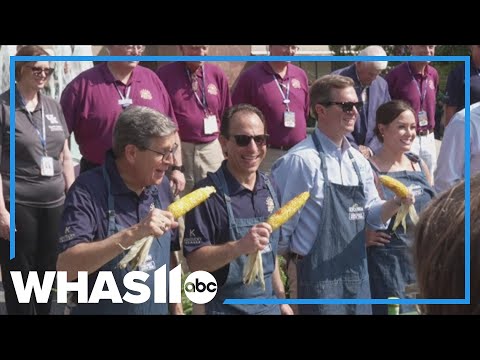 YouTube video thumbnail: Louisville Lights up for Kentucky State Fair Kickoff