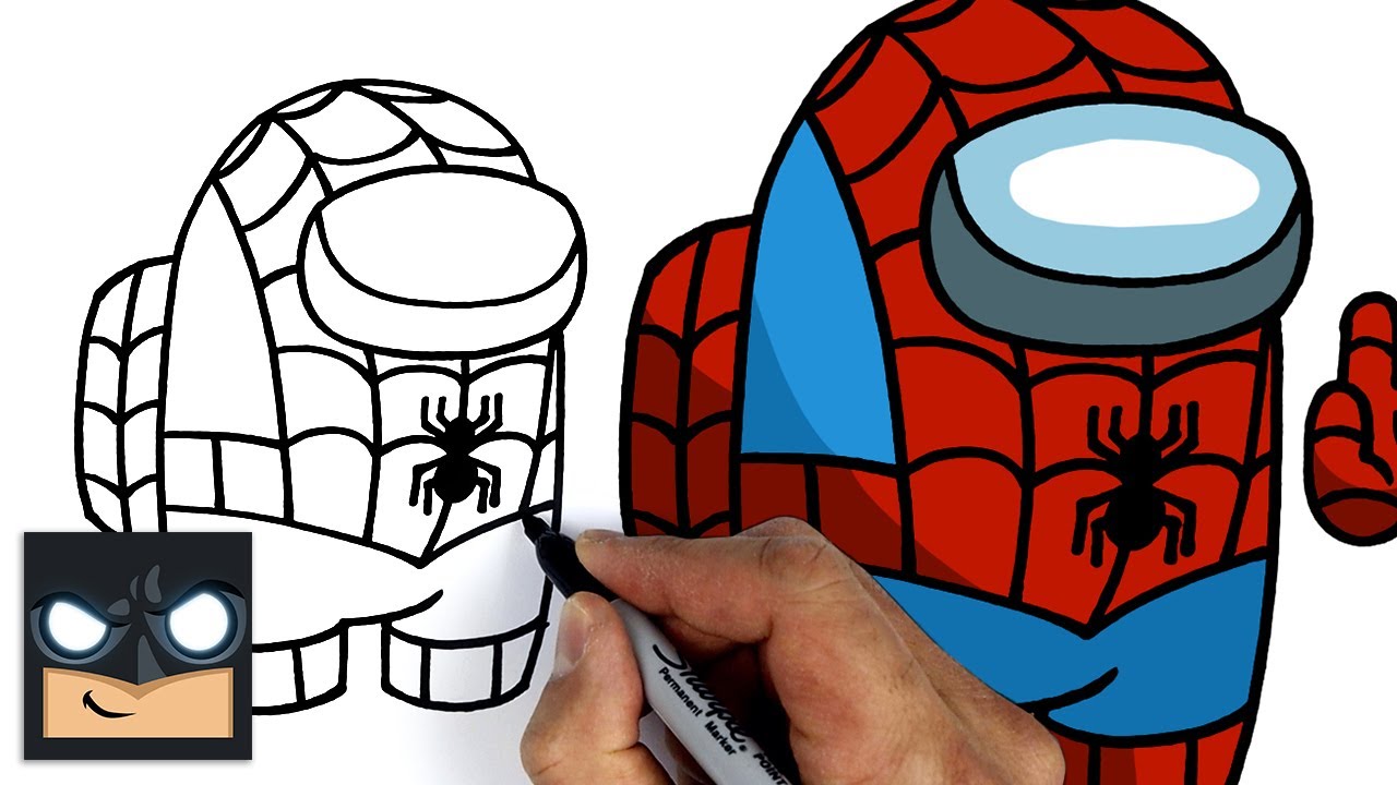 How To Draw Spiderman Crewmate - Among Us