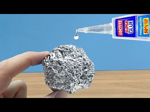 Super Glue and Aluminium foil ! Pour Glue on Aluminium foil and Amaze With Results