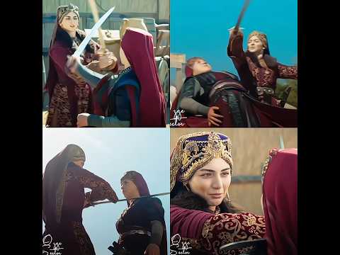 Bala & Halime Sword training 😍💅 Thier Stunts 🔥 #turkishseries #bala #türkiye