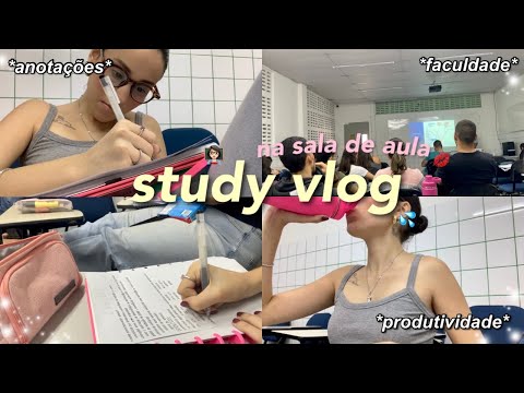 STUDY VLOG NA SALA DE AULA | aulas da faculdade , anotações e mais 💌✨🎀💋