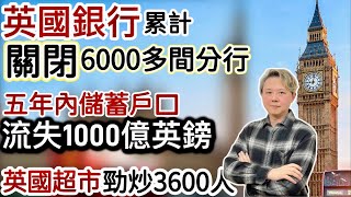 英國銀行十年共「6千多間分行」關閉❗利息少～儲蓄戶口五年「流失1000億英鎊」❗️️英國超市「勁炒」3600人❗️英格蘭污糟城市❗️捉到22吋長「巨型老鼠」‼️
