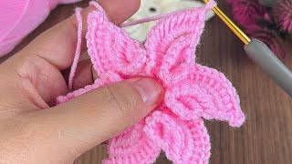 3D Crochet Flower Tutorial | Easy and Beautiful Crochet Flower Pattern