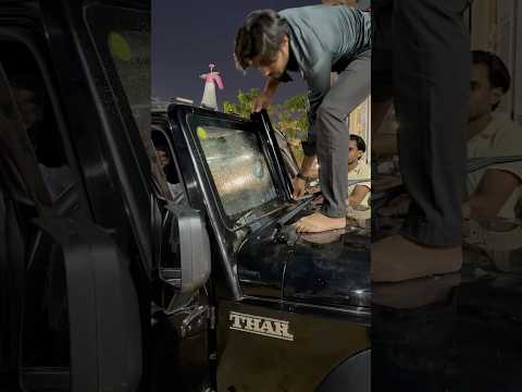 Thar Car Sheshe Kaley&black z  bhiwadi Rajasthan #caraccessories #reels #thar #carlover #shorts