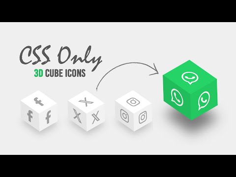 Amazing CSS Only 3D Cube Icons