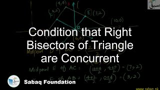 Condition that Right Bisectors of Triangle are Concurrent