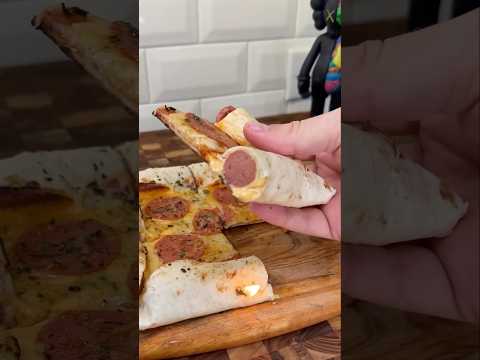 Sausage stuffed crust pizza 🍕 #shorts
