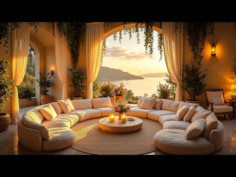 Seaside Jazz Lounge 🌤 Beautiful Sunset Moment with Soothing Music for Relaxation