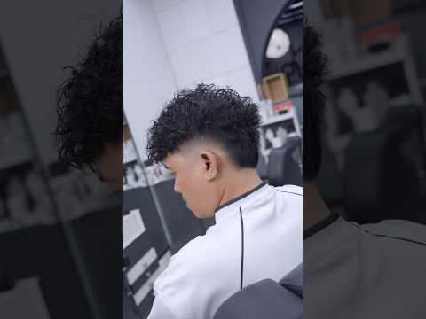 RAMBUT LURUS JADI KERITING?? BURST FADE + CURLY PERM 🔥