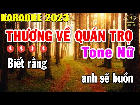 Thương Về Quán Trọ Karaoke Tone Nữ Nhạc Sống | Style Rumba Pro TH 3 | Trọng Hiếu