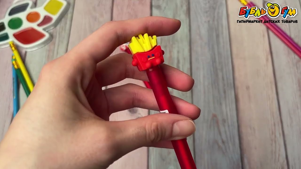 Гелевая ручка JUNGER Fast Food в ассортименте - видео Гелевая ручка JUNGER Fast Food в ассортименте - видео