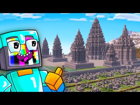 Gw Membuat Candi Prambanan di Minecraft Hardcore