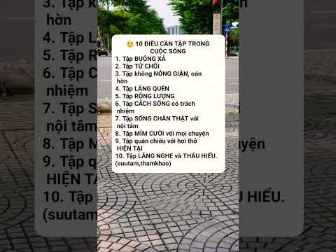 10 điều cần tập trong cuộc sống #short