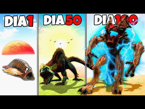 SOBREVIVI 100 DIAS COMO BEBÊ SANGUESSUGA FRACO E EVOLUÍ PARA O RAIJIN GODZILLA KAIJU! ARK DINOSSAURO