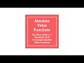 Exploring Absolute Value Functions in Vertex Form