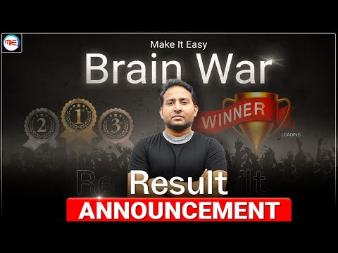 Make It Easy : Brain War Scholarship Test Result Out By rahul Sir |  RRB JE 2025 / SSC JE 2025