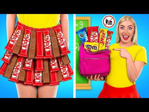 Trucos Raros Para Comer En Clase | Desafío Loco por Trend DO Challenge