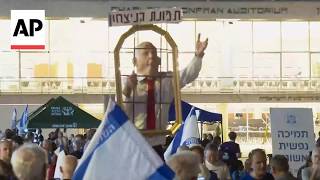 YouTube video thumbnail: Israelis Join Anti-Government Protest in Tel Aviv With Elections Months Away
