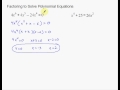 Factoring Polynomial Equations