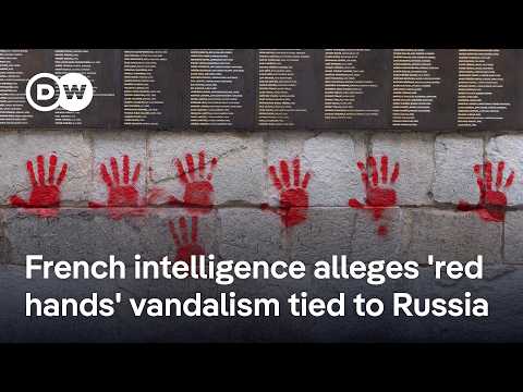 YouTube video thumbnail: France Imprisons Four Suspects in 'Red Hands' Desecration of Jewish Memorial, Claims Ties to Russia
