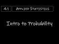 Probability Concepts and Applications