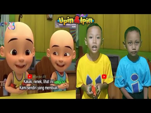 Upin Ipin membuat mainan Dinosaurus || Kompilasi tiru aksi Upin Ipin