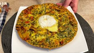 Torta (frittata) salata di verdure con Camembert – Facile, gustosa e filante! RICETTE FACILI