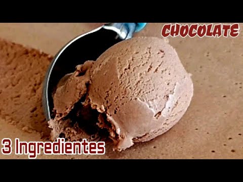 Helado de chocolate fácil y cremoso Con tan Solo 3 Ingredientes