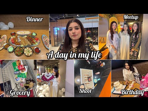 A day in my life productive & hectic | Shoot,Grocery,Birthday Event,Meetup😍