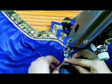 Simple लेस ब्लाउज डिज़ाइन कटिंग और स्टिचिंग | Blouse patchwork design || Easy blouse design