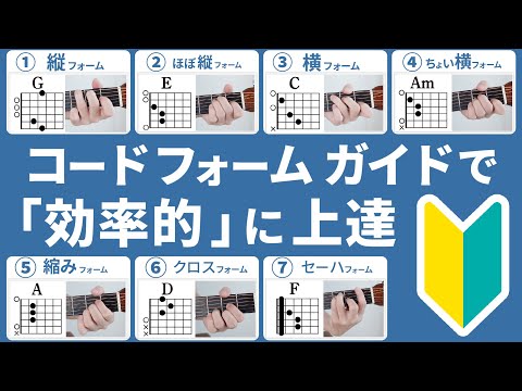 【ギター初心者必見！】コードフォームガイドでラクラク上達！（ギターふわっと弾きメソッド / レッスン4）