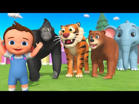 Learn Wild Animal Names with Baby! Cartoon Birds & DIY Animal House Fun for Kids
