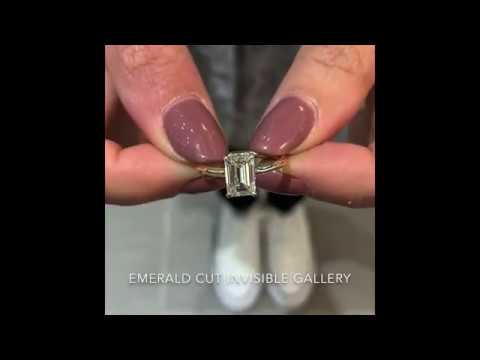 1.8 ct Emerald Cut Diamond Invisible Gallery Solitaire