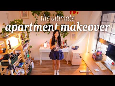 COZY APARTMENT MAKEOVER ⭐️ Transforming My Home Into a Multifunctional Space (w/ updates & lighting)