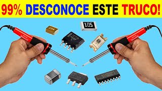Truco para sacar componentes de montaje superficial SMD usando Cautín!