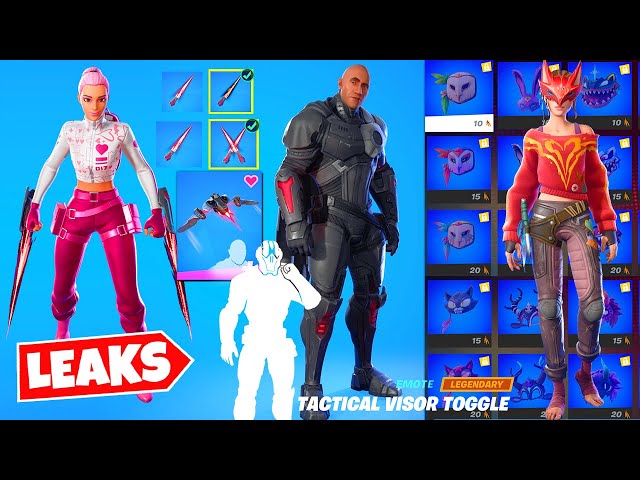Fortnite NEW LEAKS: THE ROCK EMOTE, Foundation Glider, Duals and Haven Masks シ