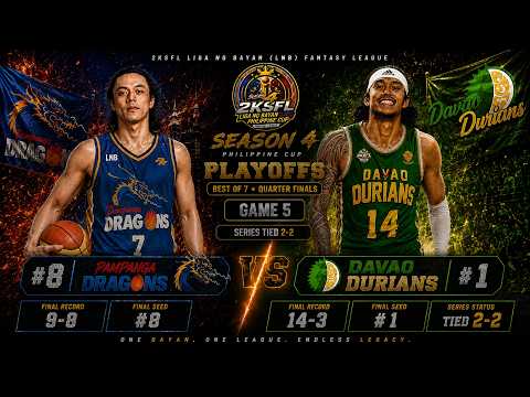 LIVE: PAMPANGA vs DAVAO DURIANS | GAME 5 LNB PLAYOFFS | SEASON 4 | August 9, 2026