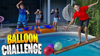Heidi and Friends Water Balloon Pool Challenge! 💦😂🎈