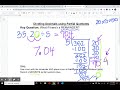 Dividing Decimals with Partial Quotients and Remainders