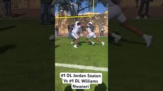 #1 OL Jordan Seaton Vs #1 DL Williams Nwaneri #coachprime #jordanseaton #buff #cfb #coloradofootball