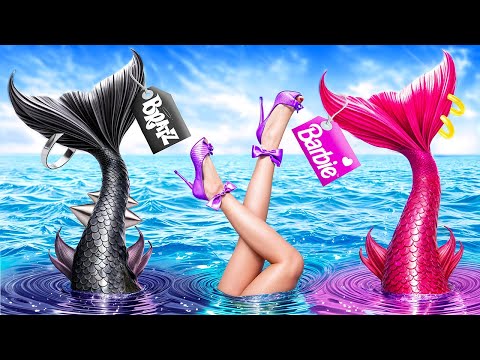 Barbie vs Bratz! Transformação Radical Em Sereia! Como Se Tornar Uma Sereia!