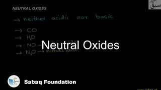 Neutral Oxides