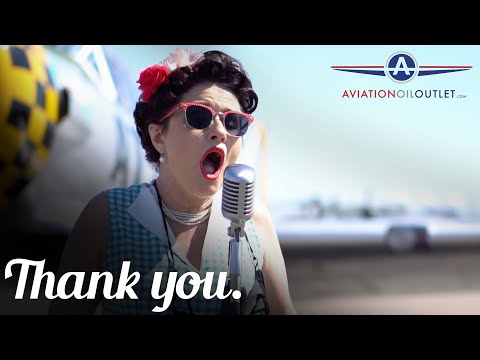 Women in 1940s attire singing into a microphone with airplane in background