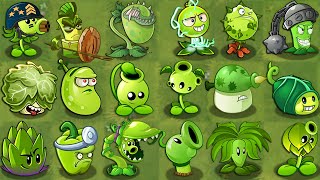 (Plants Vs Zombies 2) All GREEN Plants Power-Up! vs ZomPlant vs ZomBotany in PVZ 2