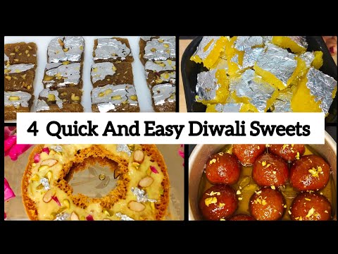 4 Quick & Easy Diwali Special Sweet Recipe In Just 15-Min🤤🪔Diwali Special Sweet Recipe Latest video