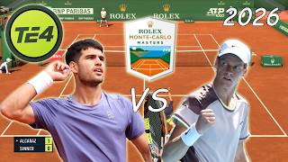 Tennis Elbow 4 | Carlos Alcaraz VS Jannik Sinner Final Masters Montecarlo 2026 Simul | marratxiboy